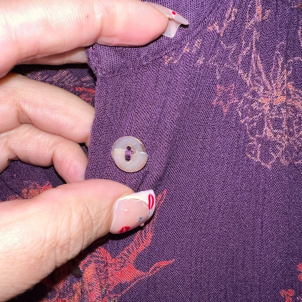 Free People Purple and Red Blouse‎